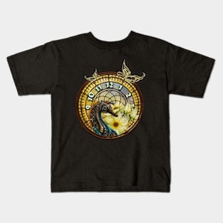 Seahorse with a Steampunk Flair clocks and flowers Kids T-Shirt